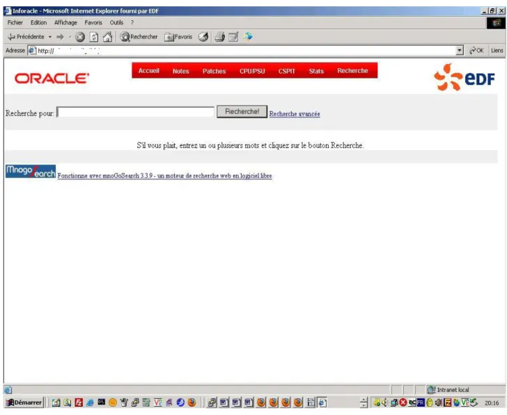 Figure 3 : capture d'écran d'un formulaire de recherche simple