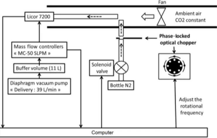 Figure 2. Recording of concentration measurements by the IRGA during one measurement cycle