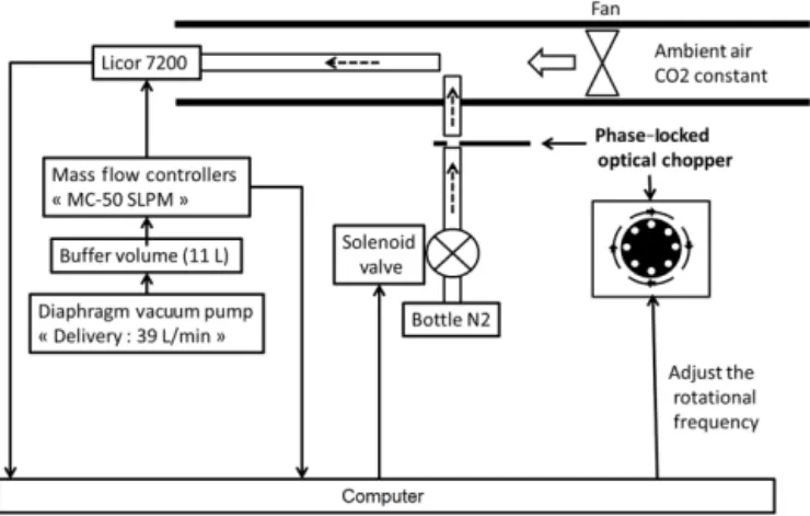 Figure 2. Recording of concentration measurements by the IRGA during one measurement cycle