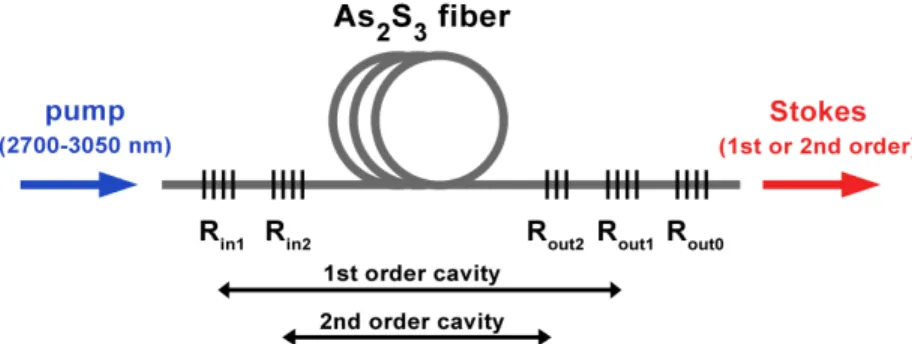 Figure 5.6 presents simulations performed for different fiber lengths at a launched pump power of 5 W