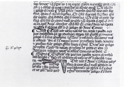 Figure 10 : Extrait du manuscrit 322 de Guy de Chauliac 