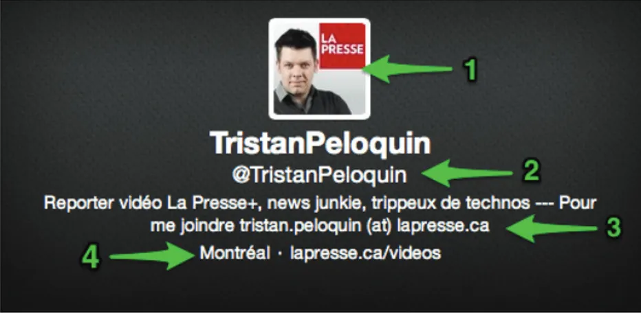Figure 3 — Exemple d’entête de la page de profil Twitter de Tristan Péloquin. 