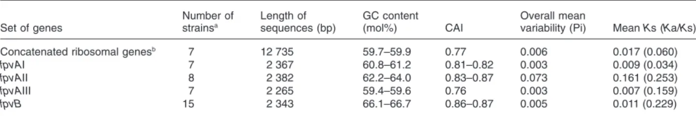 Fig. 6. Schematic representation of the genomic region around the (complete or partial) fpvB gene in the PA14 (above) and PA7 (bellow) strains