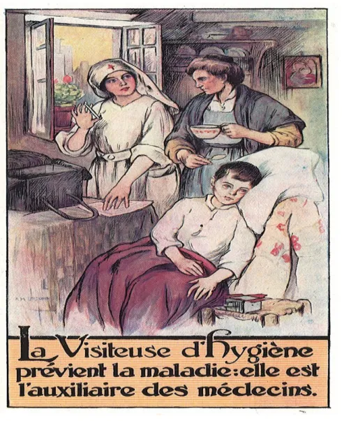 Figure 3 : La visiteuse d’hygiène prévient la maladie, elle est l’auxiliaire des médecins 