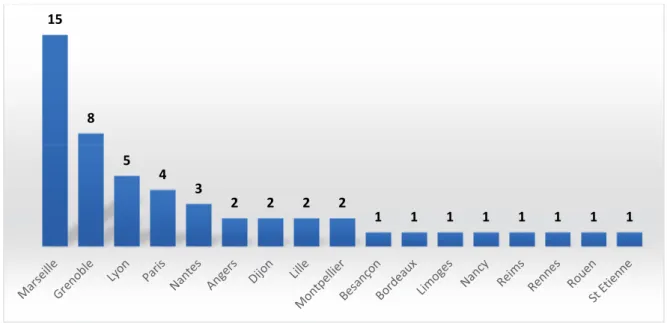 Figure 4 : Répartition des internes de l’étude selon leur faculté d’origine 