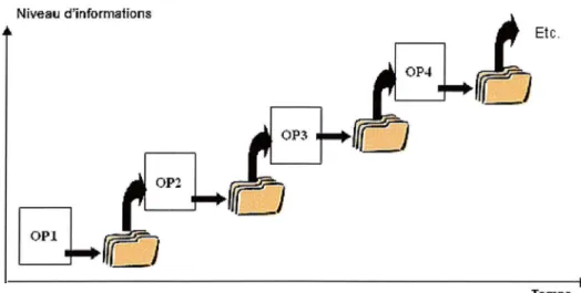 Figure  1 : Niveau d' informations en  fonction du  temps 