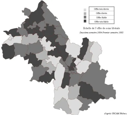 Figure 6. Offre de soins libérale en 2005 