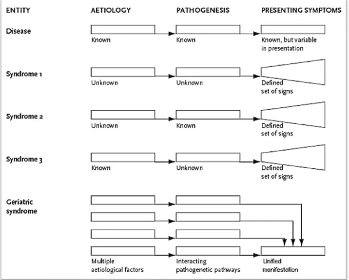 Figure 5 : Syndrome gériatrique et syndrome « classique ». D’après Inouye et al.(51) 