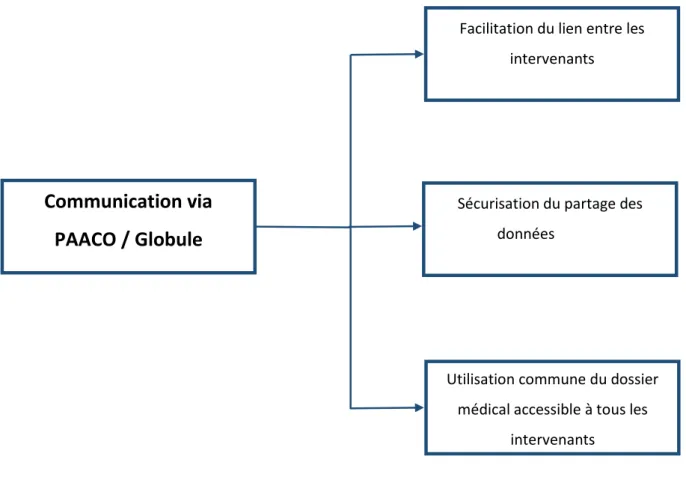 Tableau des résultats 7 : La communication via PAACO/Globule 