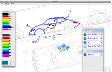 Figure 2 : interface du logiciel SketSha. 