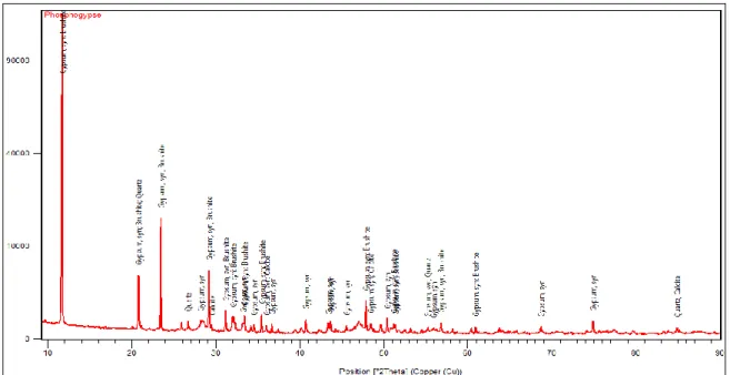 Figure 1: X-rays diagram of PG raw material.