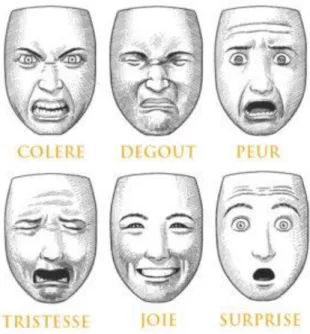 Figure 2 : Les 6 expressions primaires 