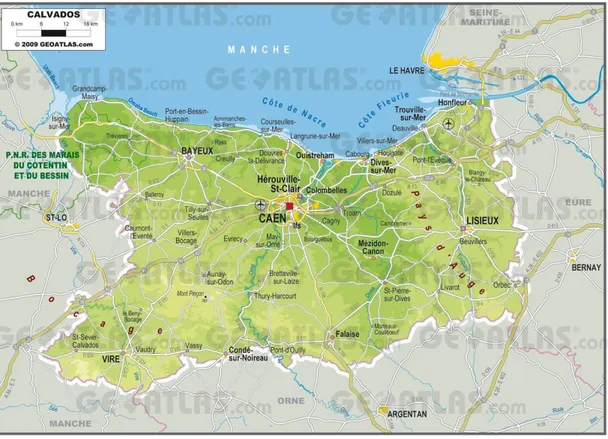 Figure 1 : Carte du Calvados (9) 