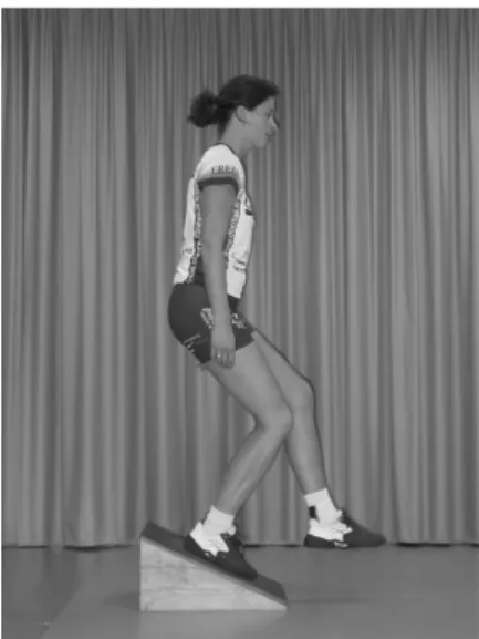 Figure 4 : Photographie du « Single Leg Decline Squat » [22] 