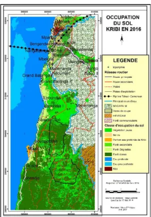 Figure 5. État du paysage kribien en 2016.