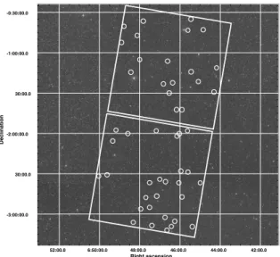 Fig. 5. DSS image of the sky observed by CoRoT during the IRa01.