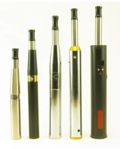 Figure 3 : Différents modèles d’e-cigarette (Source : Wikimédia). 