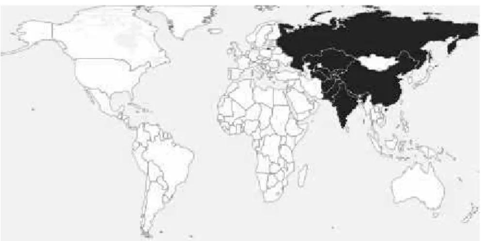 Figure 4: Carte de distribution d'Arnebia euchroma (1) 