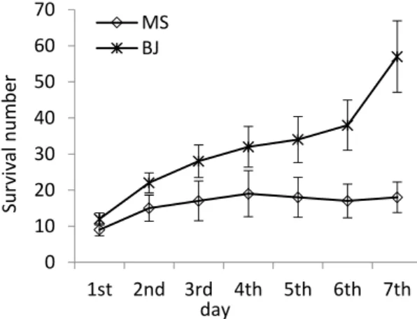 Figure  2.  Survival  number  of  R. 