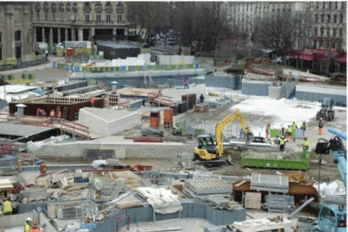 Figure 8 : Photo du chantier des Halles Crédits : SemPariSeine – Franck Badaire, Photographe