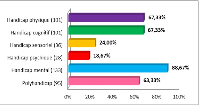 Figure 4. Principales déficiences (« handicaps ») chez les personnes en  situation de handicap hébergées en EMS 