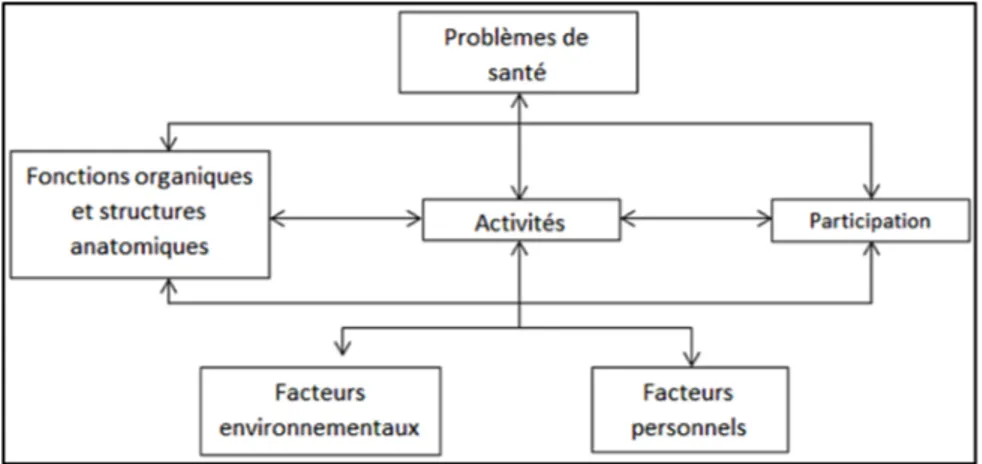 Figure 1 : Classification Internationale du Fonctionnement, du Handicap et de la Santé [8,9]