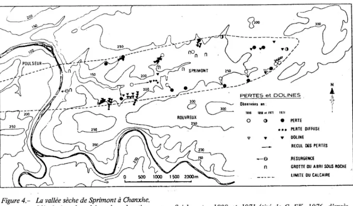 Figure  4.-  La  vallée  sèche  de  Sprimont  à Chanxhe.