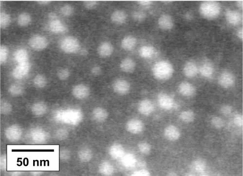 Fig. 6. TEM picture of micelles formed by the PS 140 -b-P2VP 120 -b-PEO 795  copolymer  at pH &lt; 5