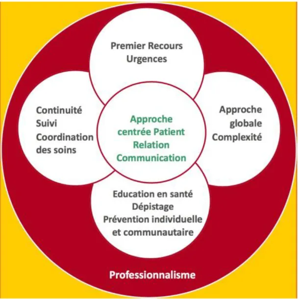 Figure 1: Les compétences du médecin généraliste selon le CNGE  (46) 