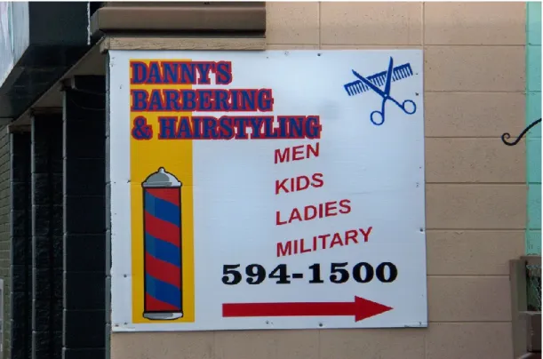 Figure 11 - Business catering to military members in Cold Lake (photo by author) 