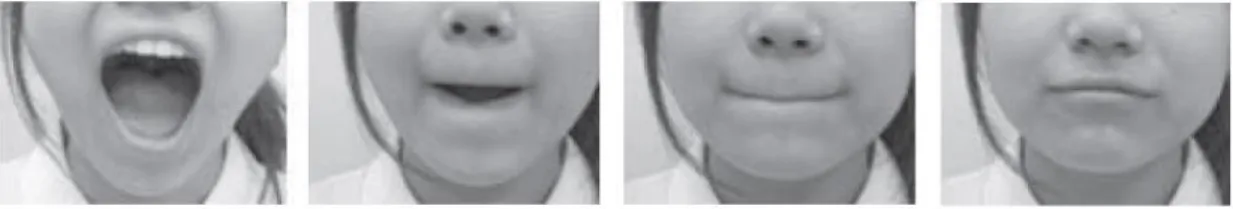 Figure 13 : Exercice de détente de la langue et de la mâchoire proposé par Makino et al., 2014, p