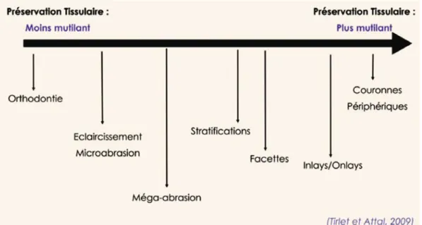 Figure 1 : Le gradient thérapeutique  (Tirlet et Attal, 2009) 