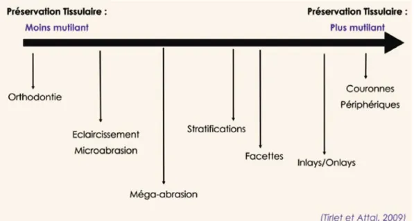 Figure 1 : Le gradient thérapeutique  (Tirlet et Attal, 2009) 