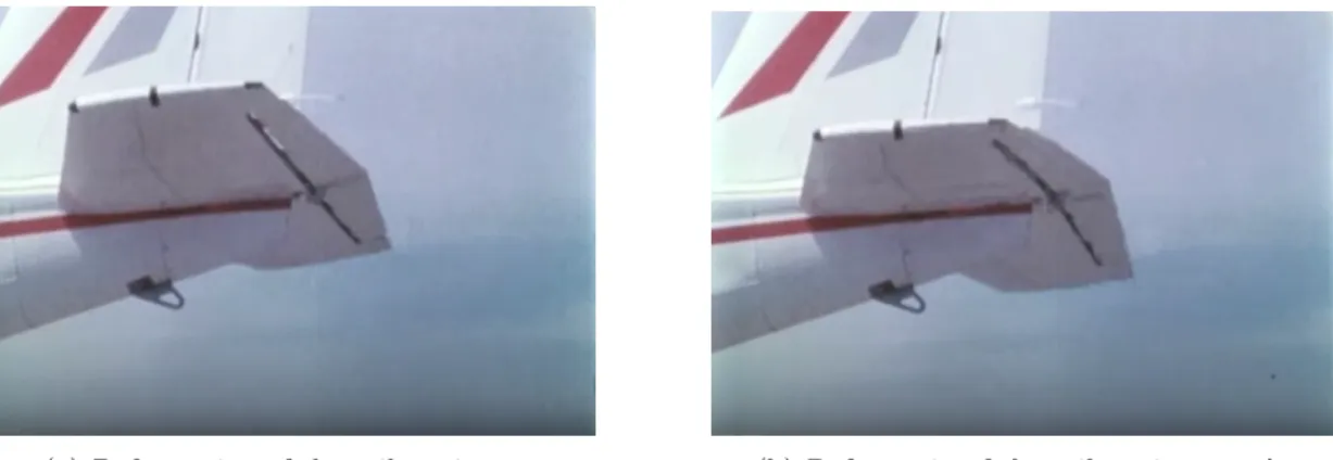 Figure 1.13: Tail flutter occurring during a flight test on a Piper PA-30 Twin Comanche (NASA, 1966).
