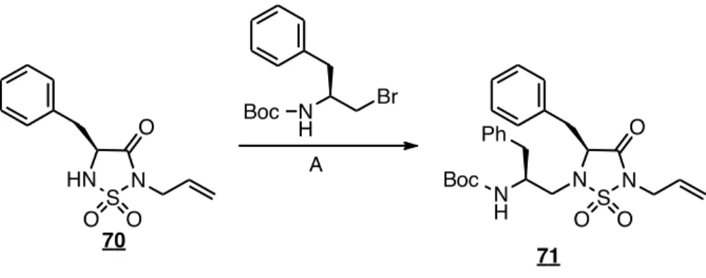 Figure 35. Alkylation en position N 5  de la sulfahydantoïne 