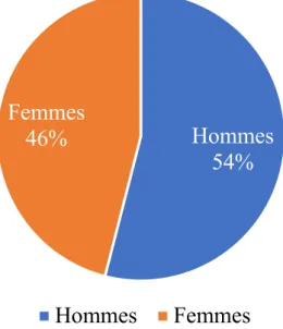 Figure 4-Répartition du pourcentage de CN selon le sexe des patients, analyse rétrospective à  SOS Médecins Bordeaux 