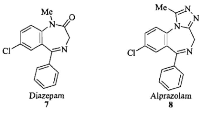 Figure  1.5  Structure of diazepam and alprozalam. 