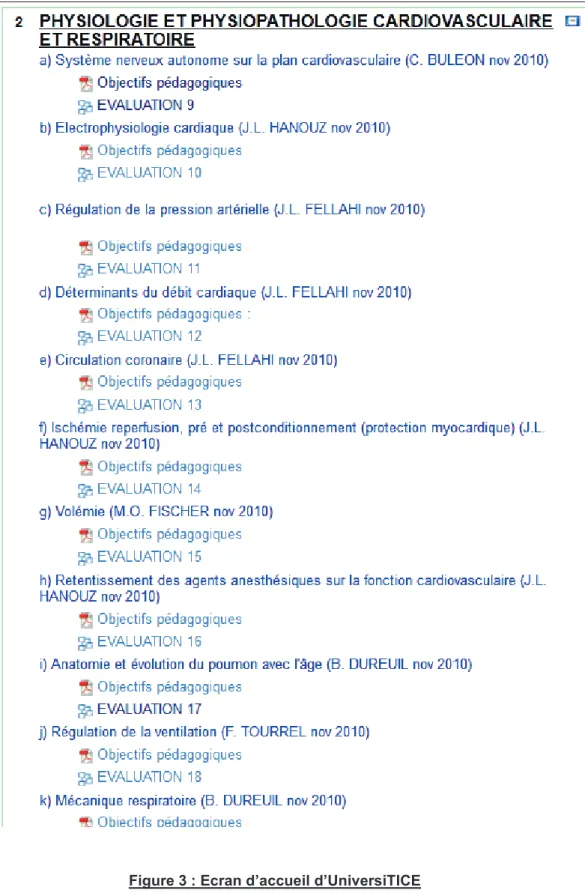 Figure 3 : Ecran d’accueil d’UniversiTICE 