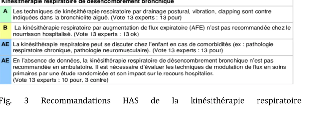 Fig.  3  Recommandations  HAS  de  la  kinésithérapie  respiratoire  [12]