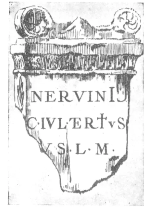 Fig.  5.  Cippe  de  la  collection  Caylus  (aujourd'hui  au  Cabinet  des  Médailles)