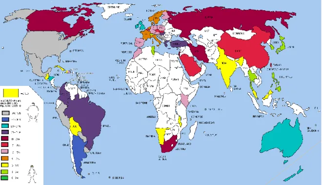 Figure 2 : % de surpoids et d’obésité  par sexe aux USA (Source : NHANES,  2009–2010) [1001] 