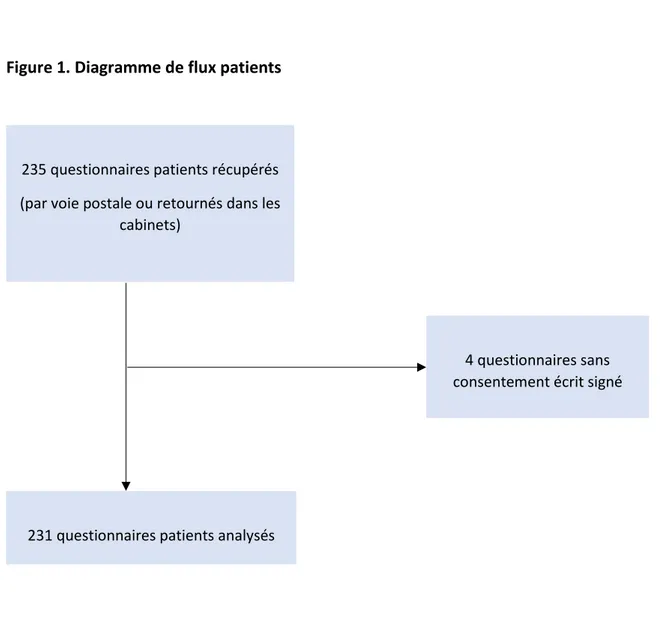 Figure 1. Diagramme de flux patients 