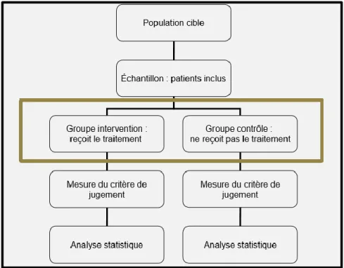 Figure 5 : Comparabilité des groupes dans un essai clinique randomisé [42] 