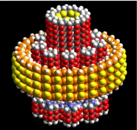 Figure 4: nanosystème moléculaire, composé d’atomes agencés individuellement  