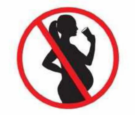 Figure  4 :  Pictogramme  d’interdiction  de  la  consommation  d’alcool  pendant  la  grossesse