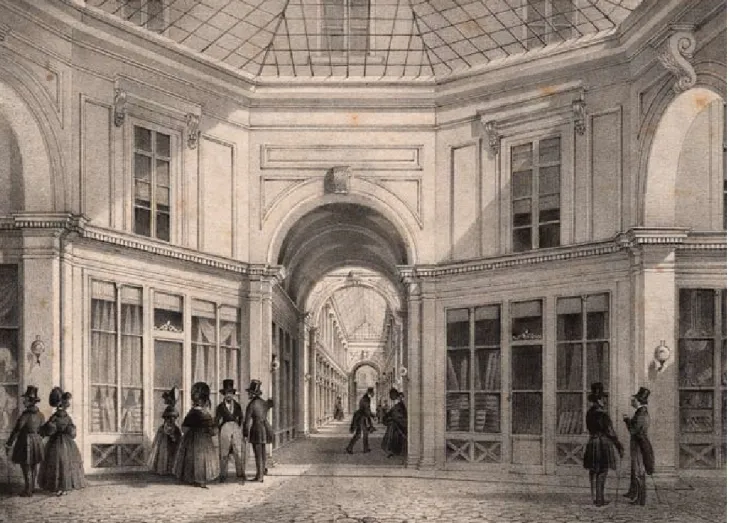 Fig.  10.-  BORREMANS  Henri,  Intérieur  du  Passage  Lemonnier,  après  1839,  lithographie.