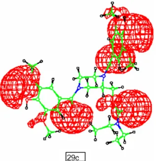 Figure 3. 3D electrostatic map of 29c (isocontours drawn at 20 kcal/