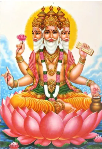 Figure 1 : Brahmâ, le Dieu créateur aux quatre visages symbolisant les quatre Védas 