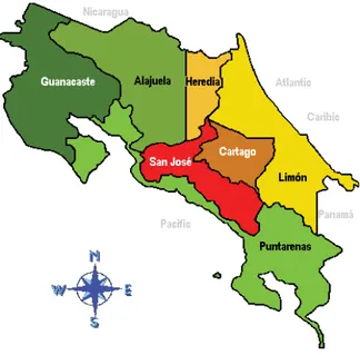 Figura 1. Ubicación geográfica de Costa Rica 