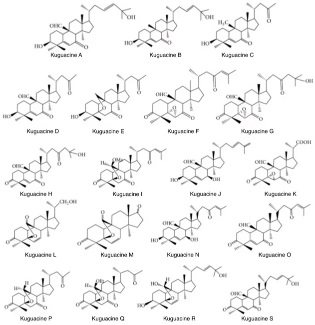 Figure n° 7 : Structure des différentes karavilagénines isolées de M. charantia [24, 39]
